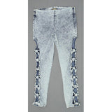 36 Point 5 Women's Bleach Wash Bow Side Denim Jeggings Jeans