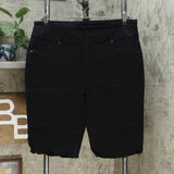 DG2 by Diane Gilman Women's Classic Stretch Pull On Bermuda Shorts Black XL