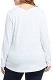 Nic+Zoe Petite Textured Knit Long-Sleeve Countryside Knit Top