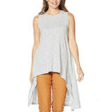 DG2 by Diane Gilman Women's Dramatic Hi Low Sleeveless Tunic Top