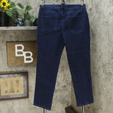 Lisa Rinna Collection Women's Boot Cut Angled Hem Jeans Dark Wash 12