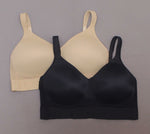 Rhonda Shear Women's Plus Size 2 Pack Molded Cup Bras With Mesh Back Detail
