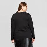 Ava & Viv Women's Plus Size Long Sleeve V-Neck T-Shirt