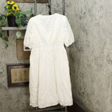 A New Day Women's Short Sleeve Eyelet Midi Dress