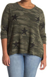 Sweet Romeo Womens Yummy Multi Star Print Top