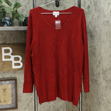 NWT Whisper Knit By Louis Dell 'Olio Knit V-Neck Sweater. A366197 X-Large