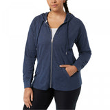 Calvin Klein Womens Plus Size Ruched Sleeve Full Zip Hoodie