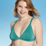 Xhilaration Women's Shine Triangle Bikini Swim Top
