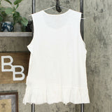 DG2 by Diane Gilman Women's Asymmetric Ruffle Tank Top