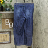 DG2 by Diane Gilman Women's Softcell Denim Wide Leg Pants Indigo Petite Large