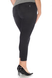 Slink Jeans Women's 5 Pocket Curvy Ankle Jeggings Black 16