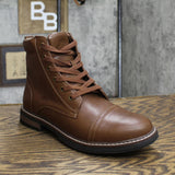 Goodfellow & Co Men's Jeffrey Cap Toe Combat Boots Brown 8