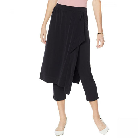 IMAN Women's Knit Cropped City Chic Skirt Pant Combo