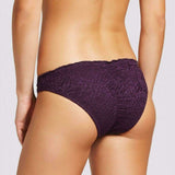 Mossimo Women's Crochet Cheeky Bikini Bottom Purple XL