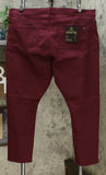 DG2 by Diane Gilman Plus Size Virtual Stretch Seamless Skinny Jeans Wine 22W
