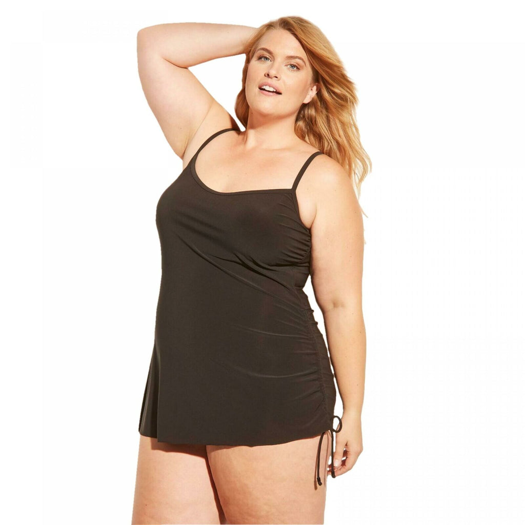 Aqua Green Women's Plus Size Side Tie Swim Dress Biggybargains Aqua Green Women's Plus Size Side Tie Swim Dress Biggybargains