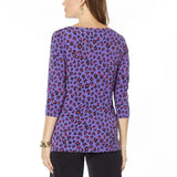 IMAN Women's Global Chic Luxury Resort 3/4-Sleeve Keyhole Tunic Top