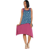 LOGO by Lori Goldstein Knit Tank Top With Sleeveless Dress Twin Set