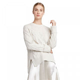 Prologue Women's Crewneck Cable Knit Pullover Sweater