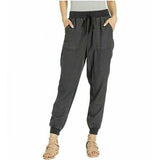 Splendid Women's Knit Trim Woven Boardwalk Jogger Pants