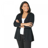 Isaac Mizrahi Live! Women's Embellished V-Neck Button Front Cardigan