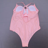 Xhilaration Plus Size Palm Print Scoop Back One Piece Swimsuit Pink 20W