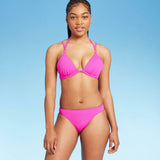 Shade & Shore Women's Ribbed High Leg Extra Cheeky Bikini Bottom