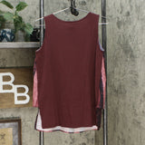 DG2 by Diane Gilman Women's Printed Mixed Media Easy Tank Top
