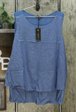 DG2 by Diane Gilman Women's Plus Size SoftCell Chambray Easy Tank Blouse