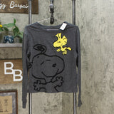 Peanuts Women's Snoopy and Woodstock Long Sleeve Graphic T-Shirt