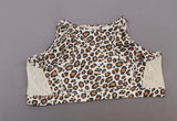 WVVY Plus Size Power High Neck Mesh-Inset Sports Bra Natural Leopard 3X