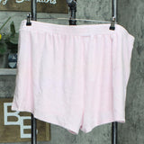 Private Label Women’s Light Pink Terry Beach Cloth Shorts Pink 3X