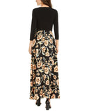 INC International Concepts Tie Side Printed Skirt Maxi Dress Black 16