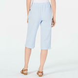 Karen Scott Women's Cotton Seersucker Capri Pants