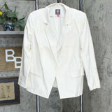 Vince Camuto Plus Size Lace-Up Back Doubleweave One Button Blazer