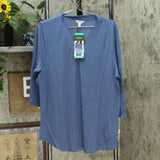 Orvis Women's 3/4 Sleeve V-Neck Linen Blend T-Shirt