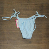 Xhilaration Juniors' Shirred Side-Tie High Leg Scoop Bikini Bottom 83363012