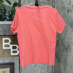 Tommy Hilfiger Women's Short Sleeve V Neck T-Shirt Coralie Orange XL