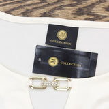 JM Collection Women's Embellished Velvet Sleeve Top