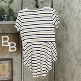 DG2 by Diane Gilman Women's Striped Peplum Drama Top