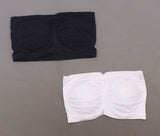 Rhonda Shear LOT OF 2 Underwire Bandeau Bra Removable Pads Black/White PLUS 2X