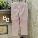 MarlaWynne Stretch Twill FLATTERfit Pants With Slit Lilac Gray Petite 12