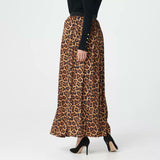 Joan Rivers Classics Collection Women's Elastic Waist Leopard Maxi Skirt