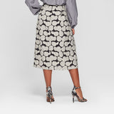 Who What Wear Women's Woven Floral Birdcage Midi Skirt