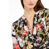 INC International Concepts Women's Twisted Floral Print Blouse