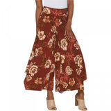 Du Jour Women's Floral Printed Pull-On Wide Leg Knit Pants