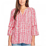 Gloria Vanderbilt Women's Nova Flutter Sleeve Blouse