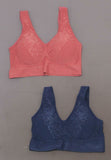Rhonda Shear LOT OF 2 Jacquard Ahh Bras With Removable Pads XL
