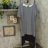 Cuddl Duds Petite Plus Flexwear Elbow-Sleeve Rainbow Hem Dress