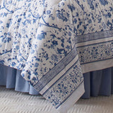Laura Ashley Veronique 4-Piece Full Comforter Set White / Blue Floral